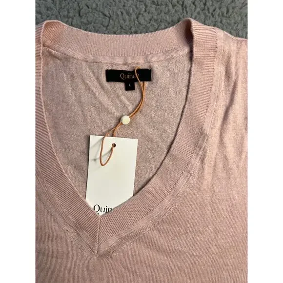 Lightweight Cotton Cashmere V-Neck Sweater Large (B100320) - Picture 3 of 8